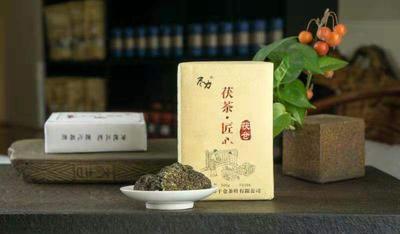 茯茶匠心泾阳茯茶茯砖茶金花茯茶茯砖茶手筑茯茶黑茶